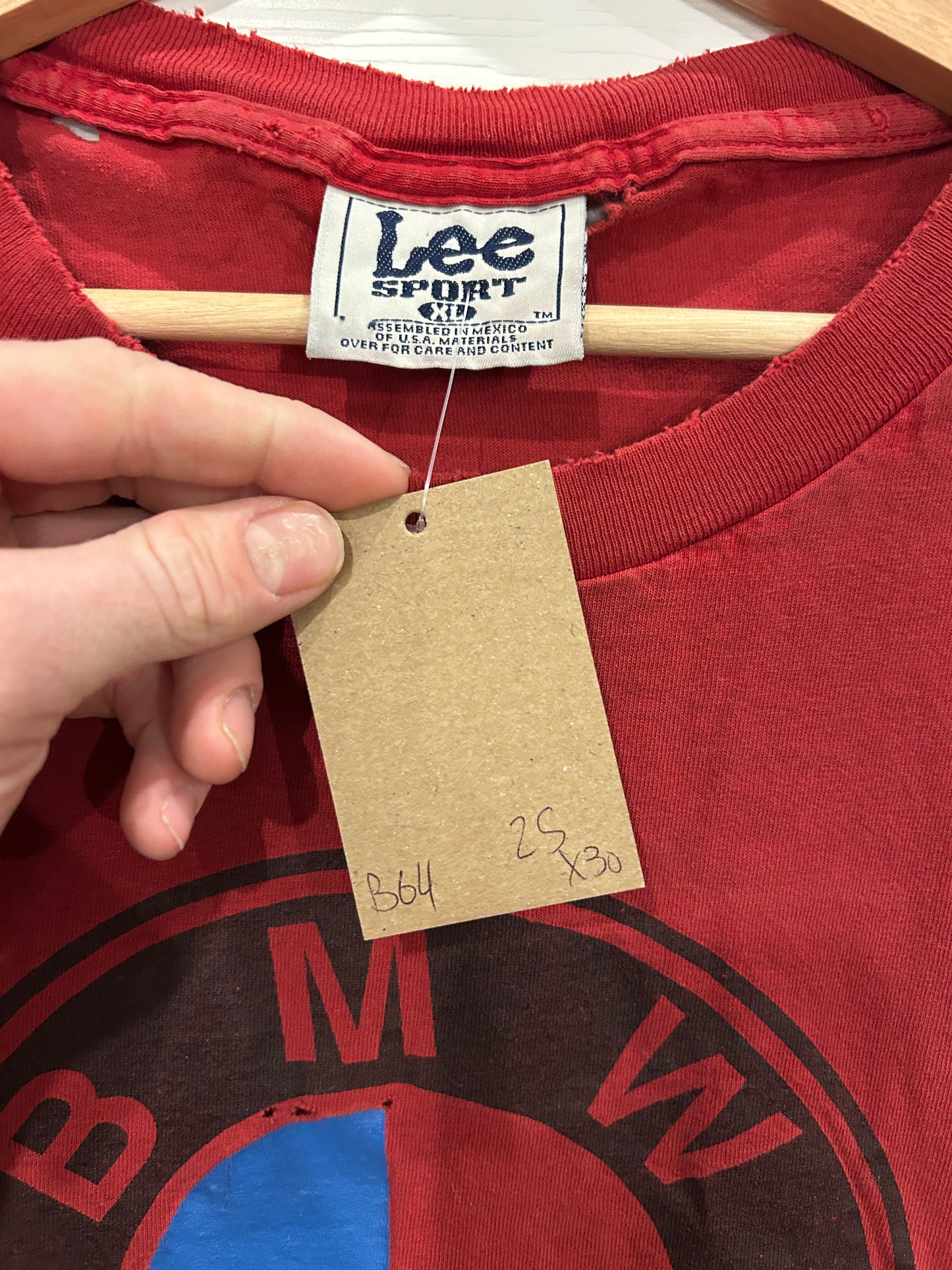 Distressed vintage BMW tee