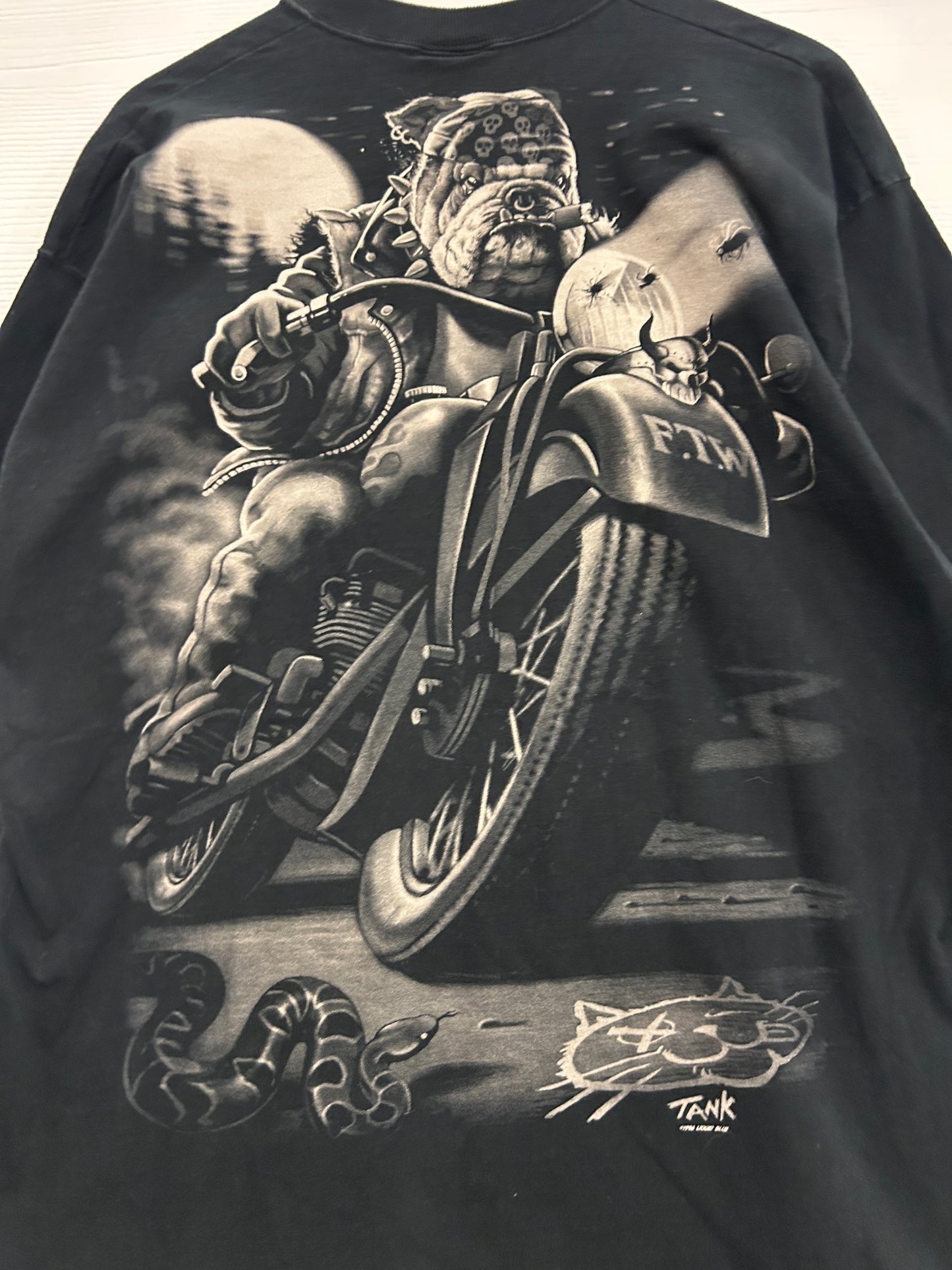 Vintage Liquid Blue Cats Suck Tee - XL