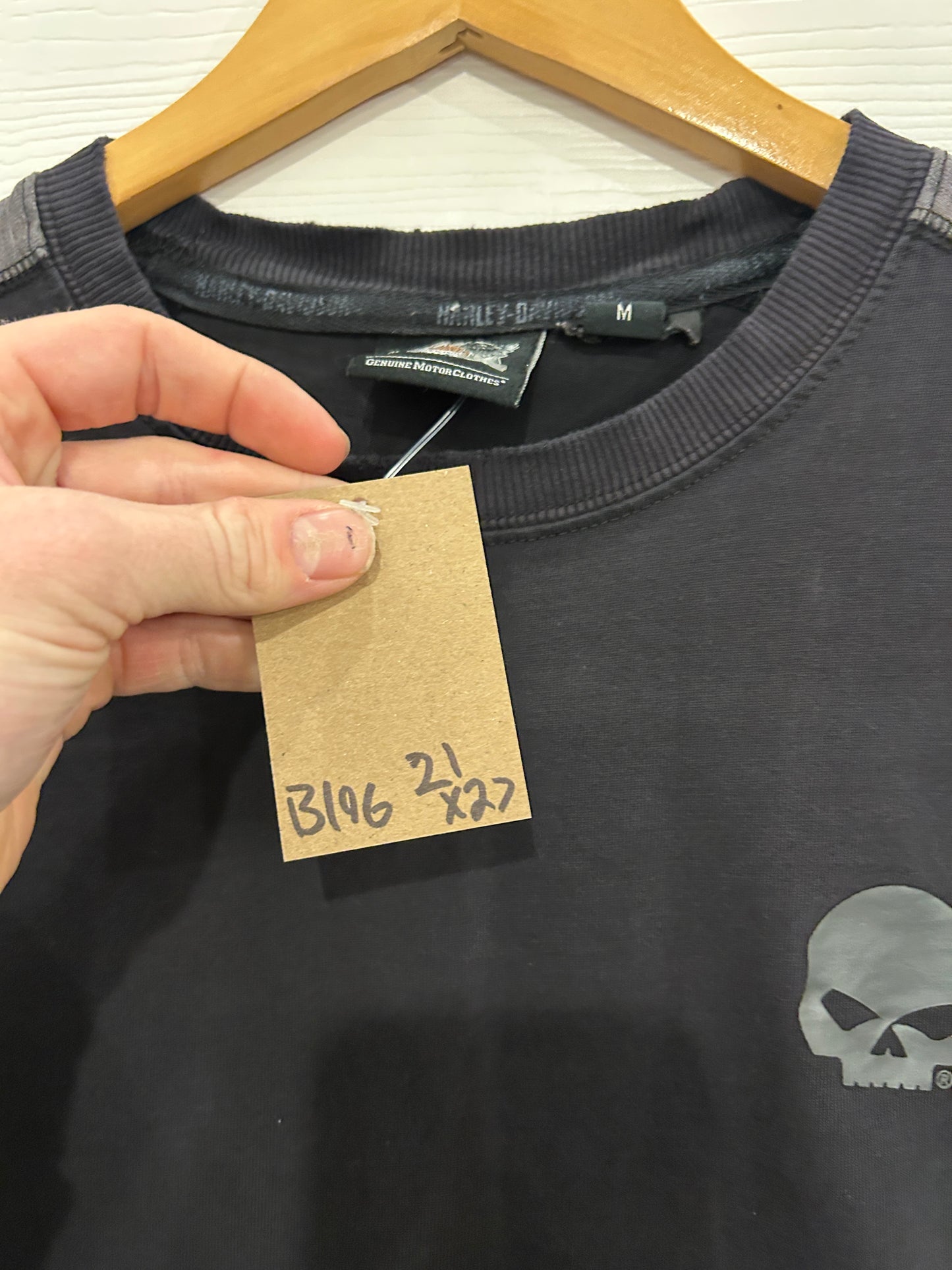 Y2K Harley skull long sleeve - M