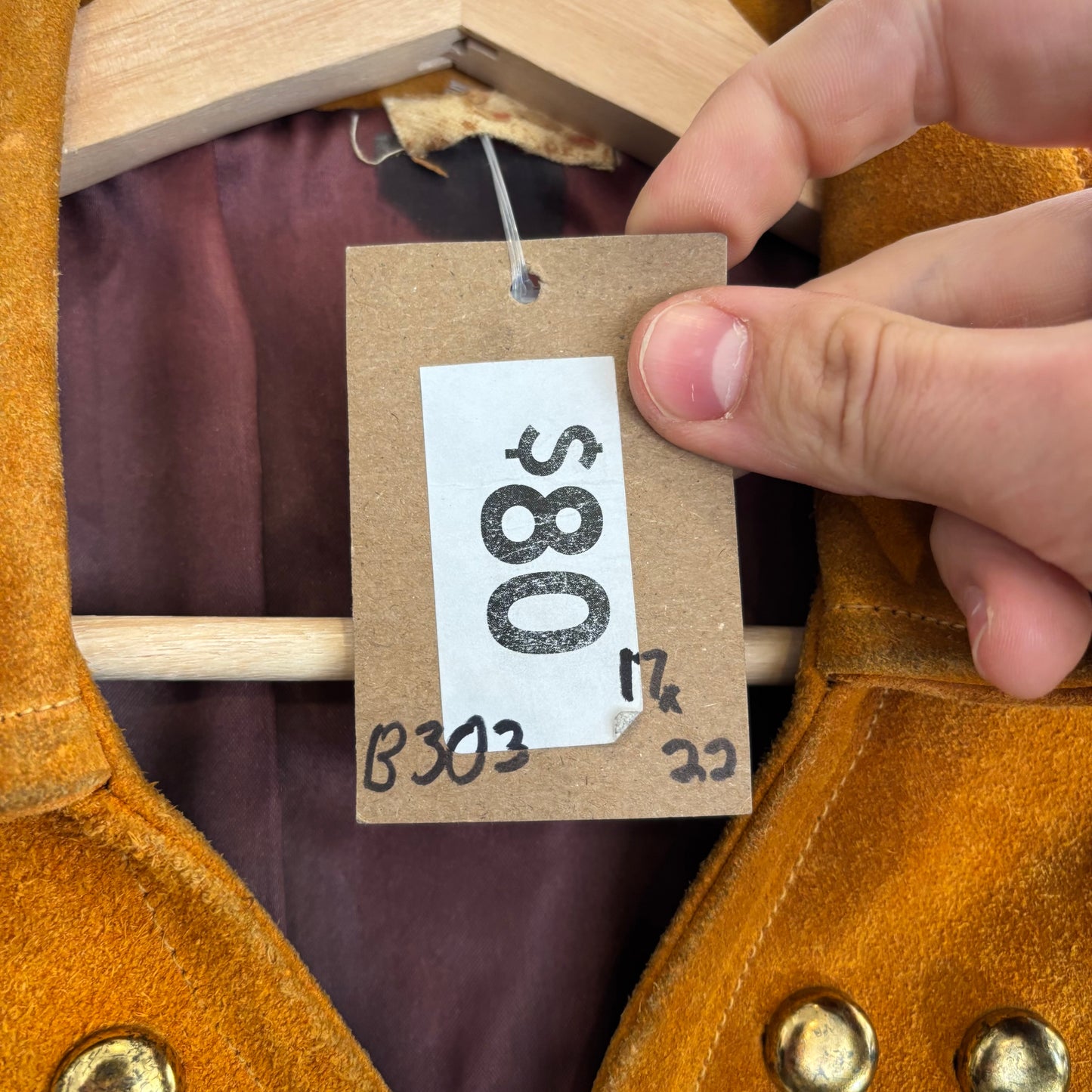 Vintage Suede Leather Tassel Jacket - S