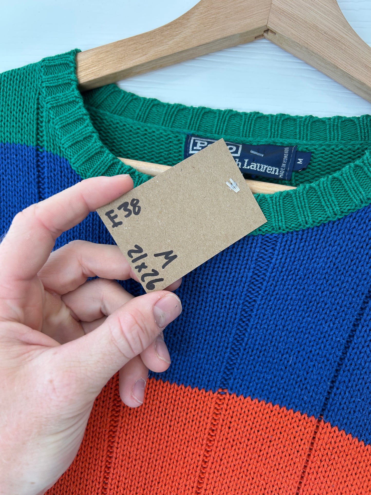 striped Ralph Lauren polo sweater - M