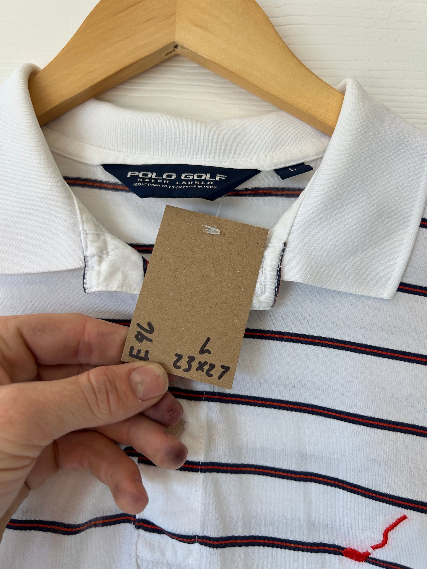 Polo golf striped tee - L