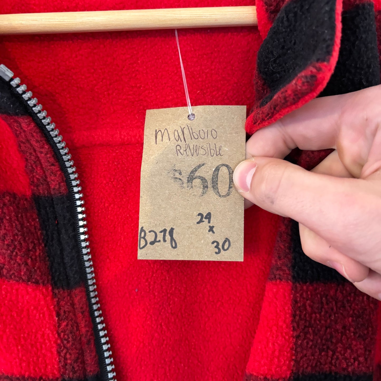 Vintage Marlboro Reversible Fleece - L