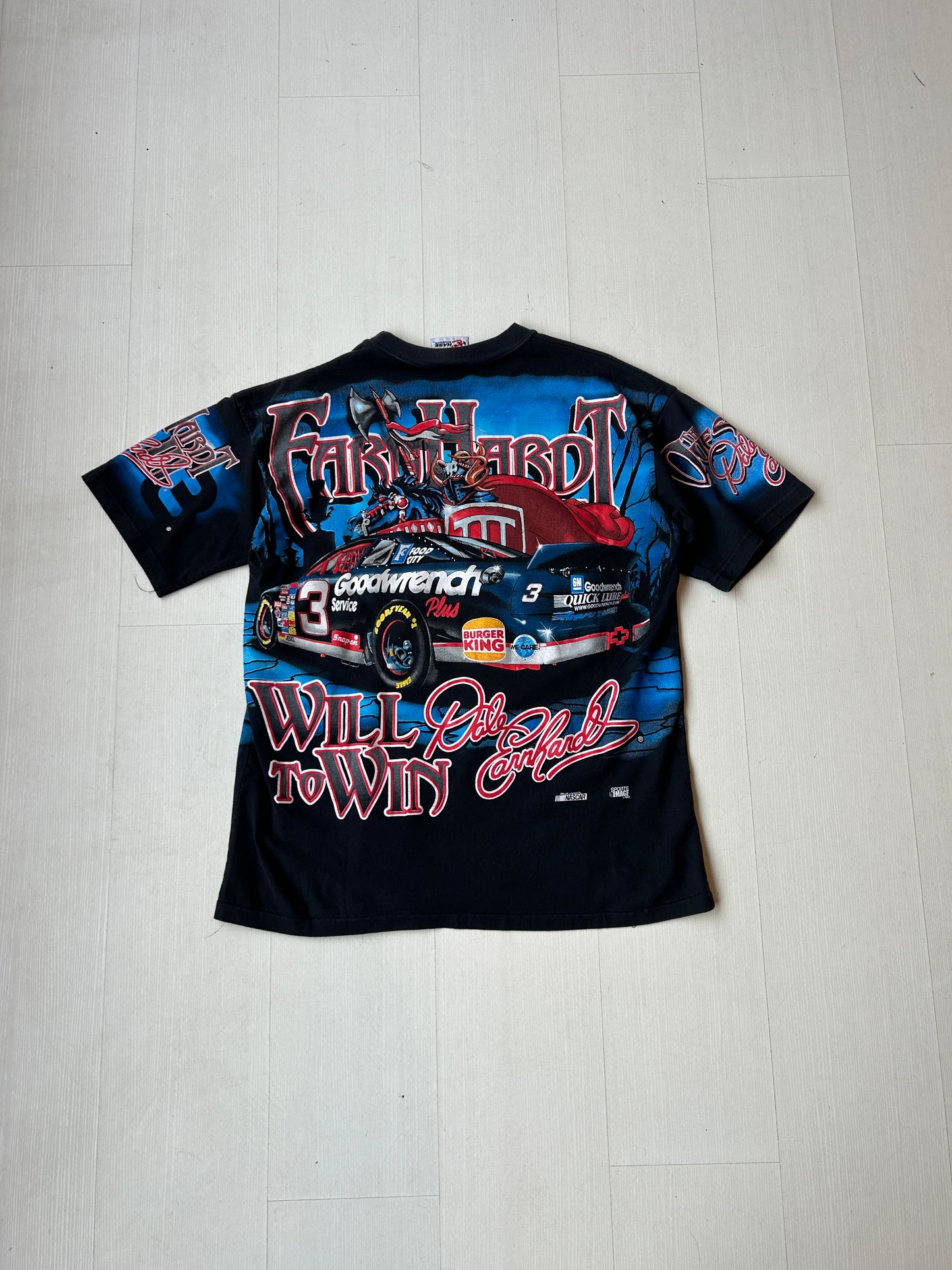 Vintage Dale Earnhardt AOP nascar tee