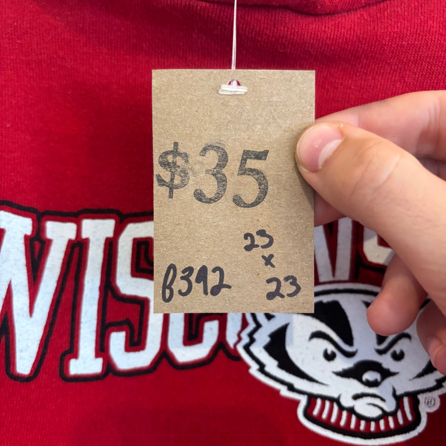 Vintage Wisconsin Badgers Hoodie Youth - S