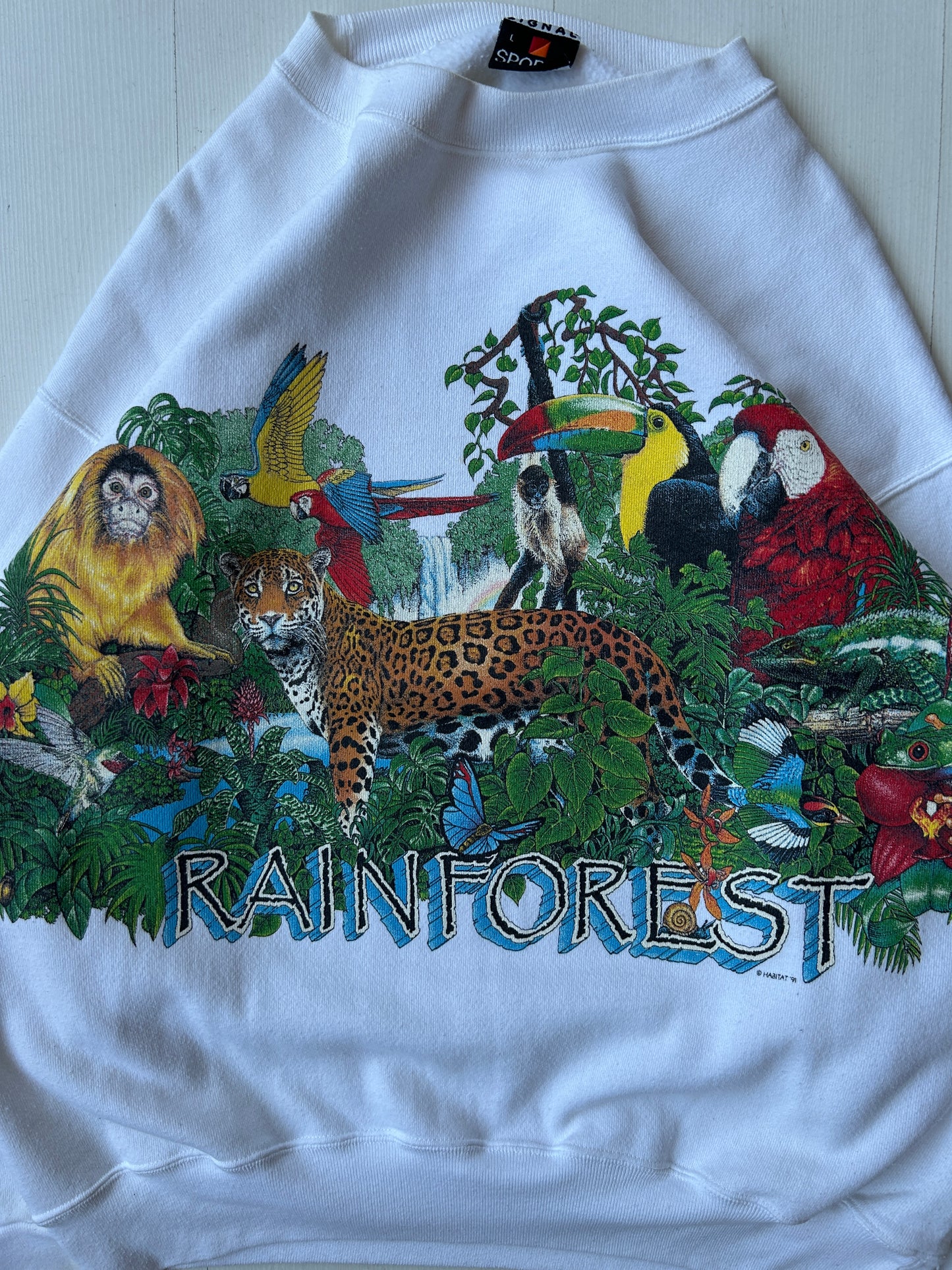 Vintage rainforest animal crew