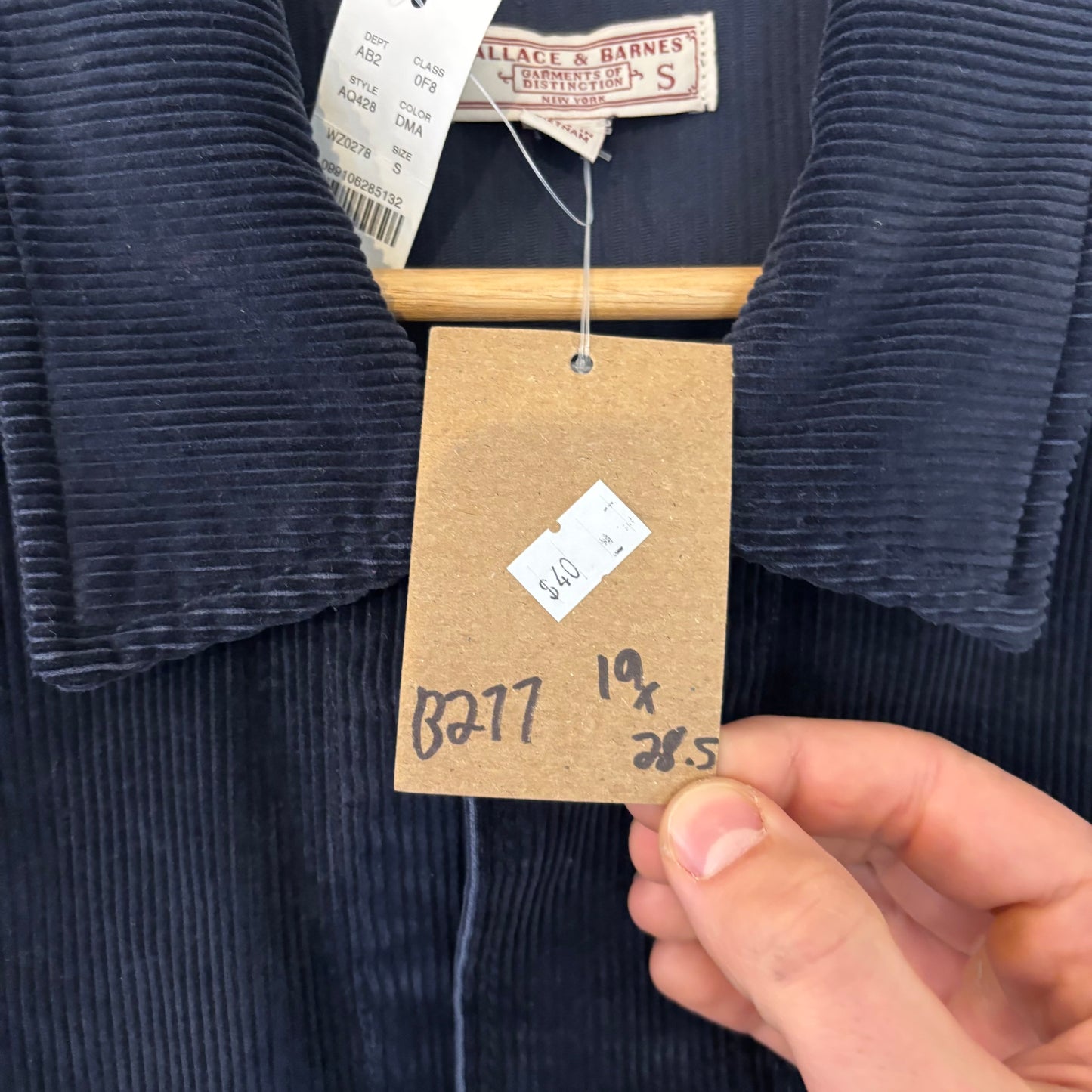 Wallace and Barnes Corduroy Chore Jacket - S