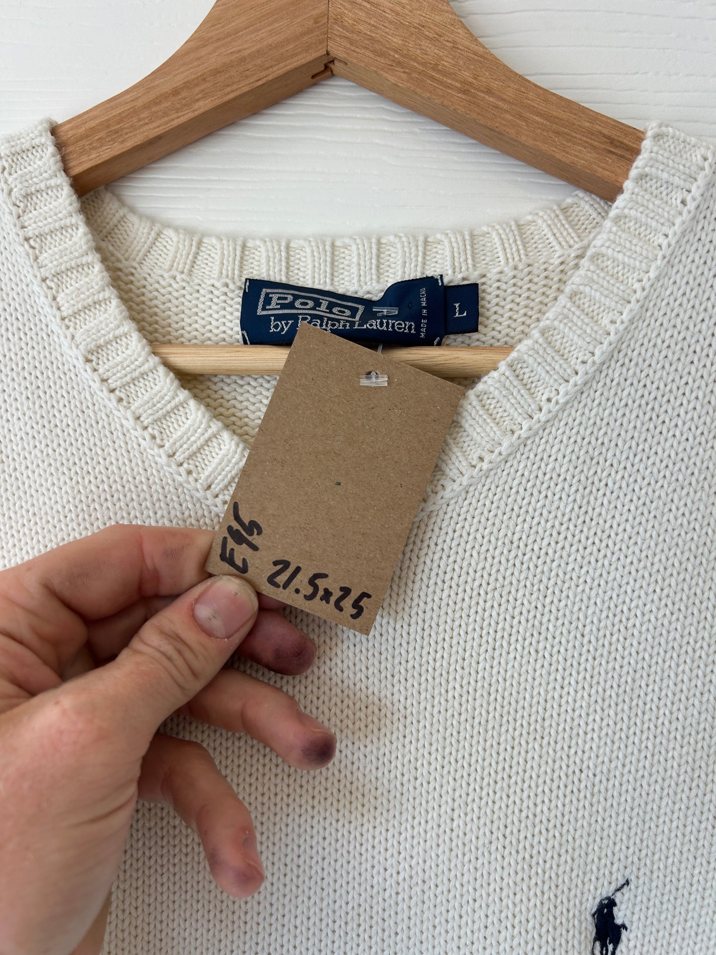Polo knit vest - L