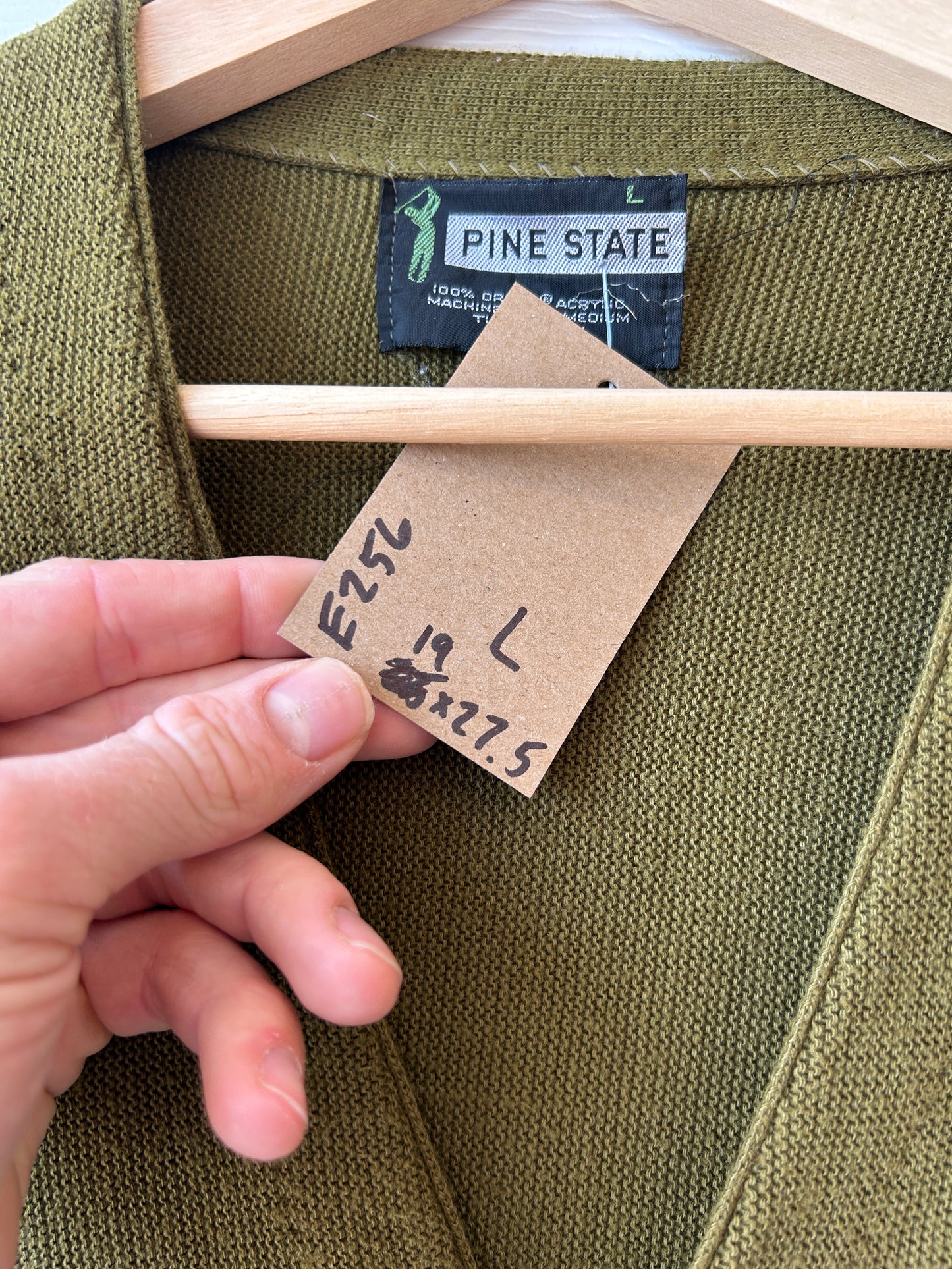 Pine state olive cardigan - L