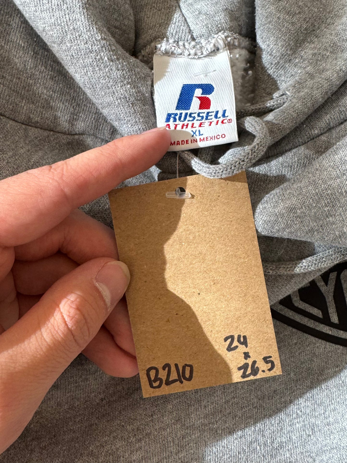 grey Russell Elgin Vintage x Harley Davidson hoodie w/ sleeve hits - XL