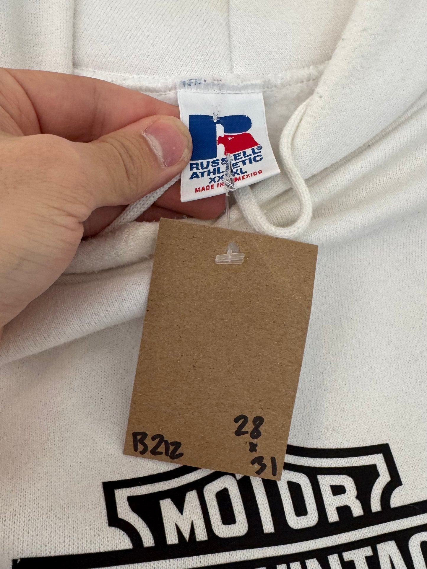 white Russell Elgin Vintage x Harley-Davidson hoodie - 3XL