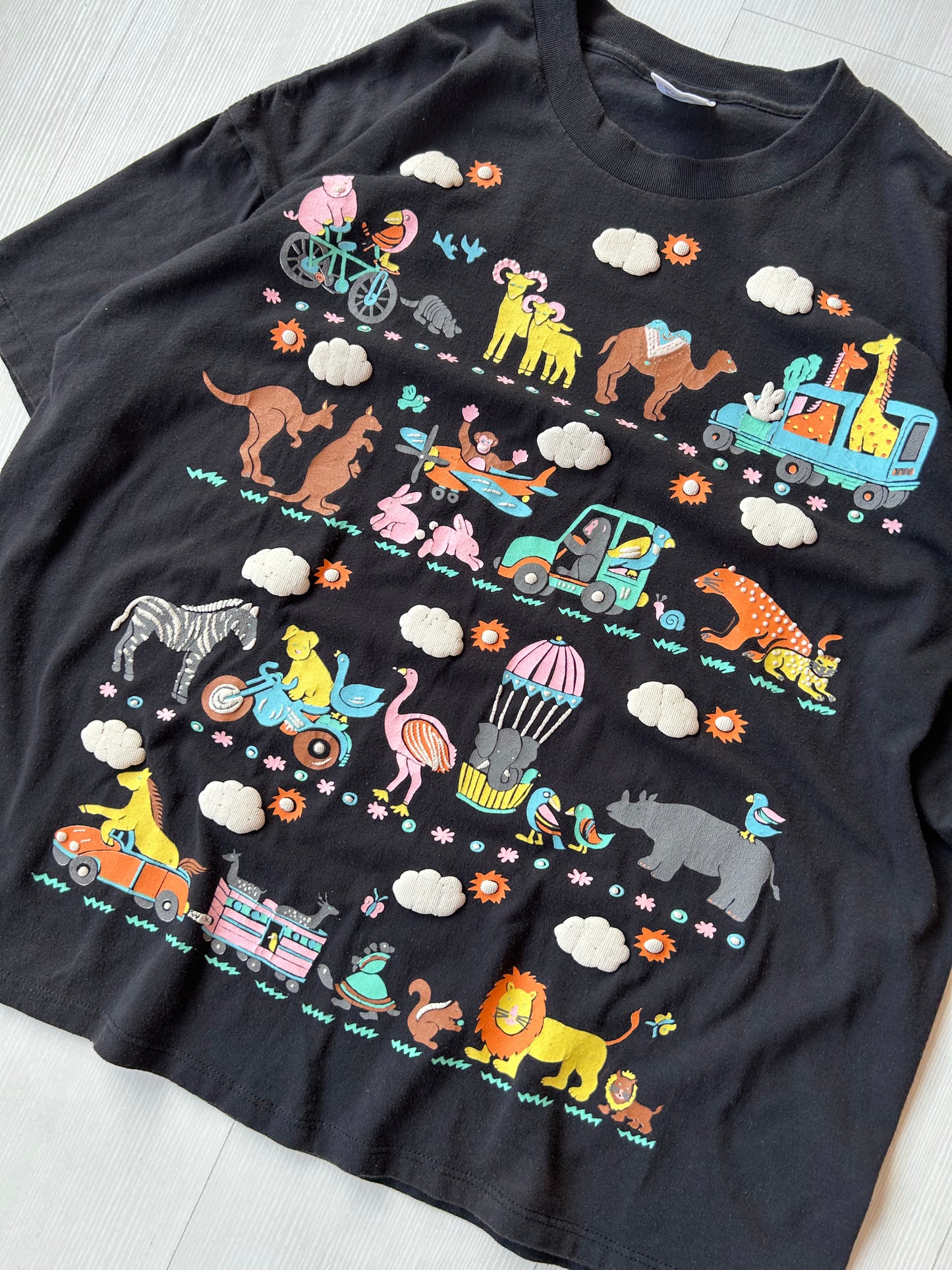 Vtg Puff Print Animal Tee