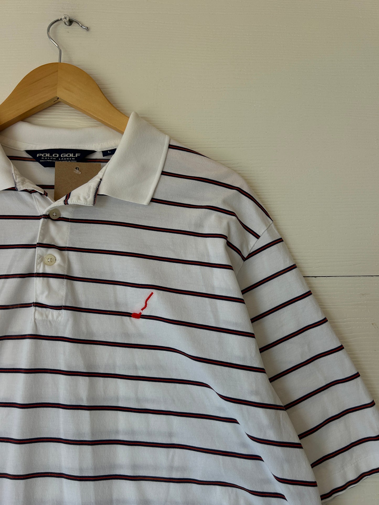 Polo golf striped tee - L