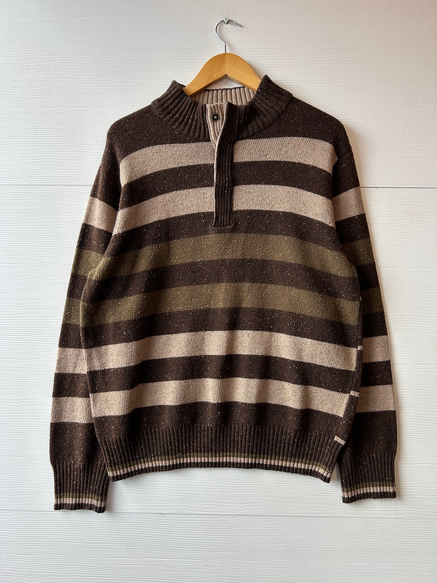 Striped golf sweater - L