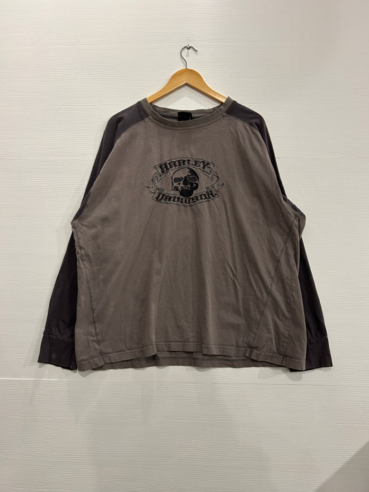 Vintage Two tone embroidered Harley Long sleeve - XL