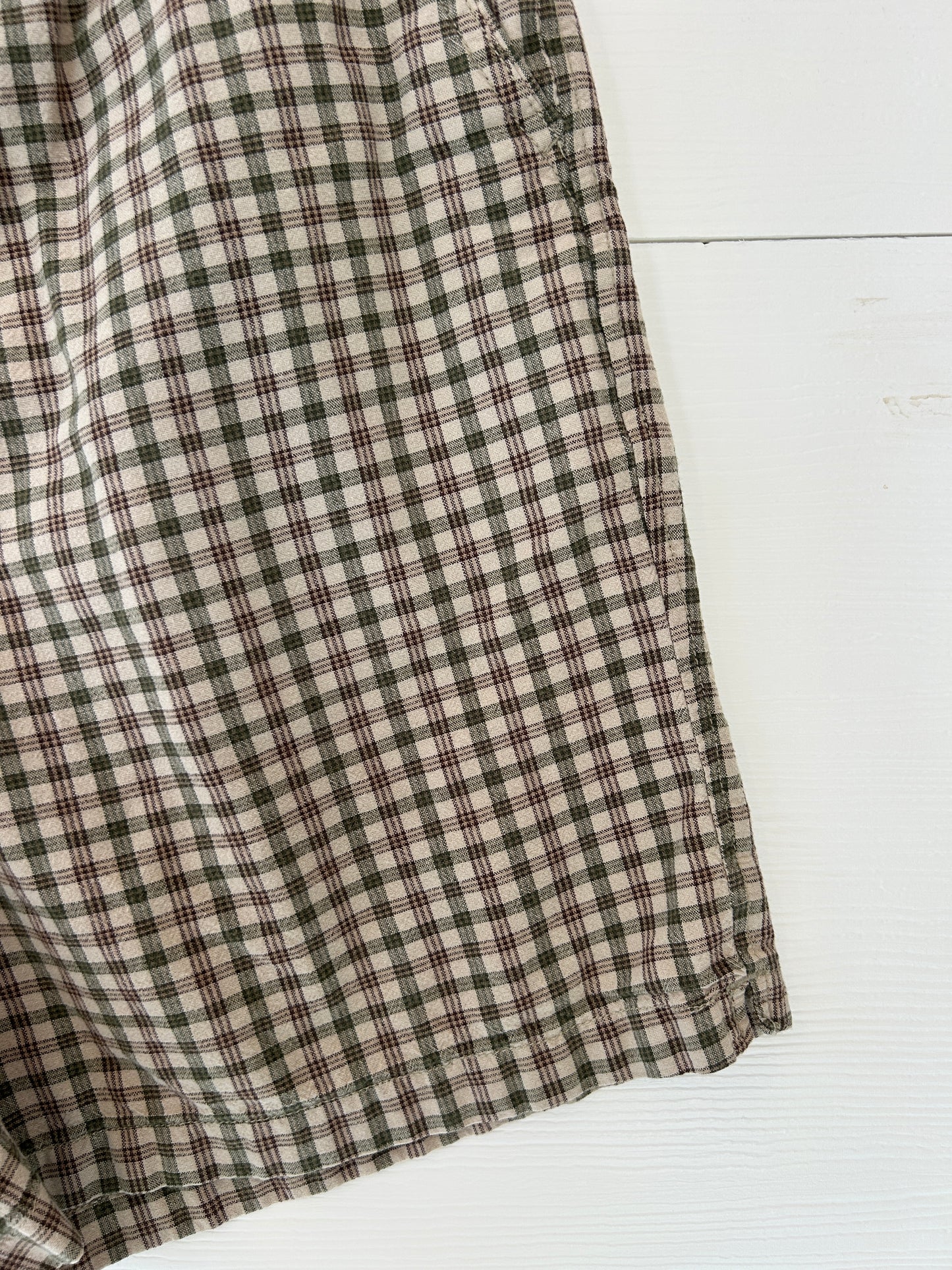 Plaid brown/green golf shorts - M