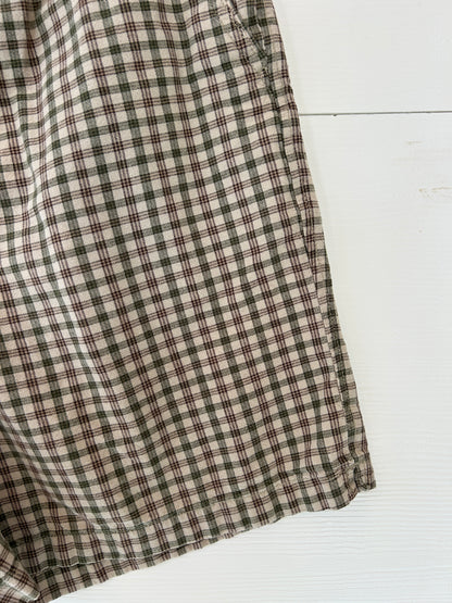 Plaid brown/green golf shorts - M