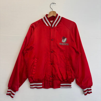 Vintage Satin Georgia Bulldogs Varsity Jacket M