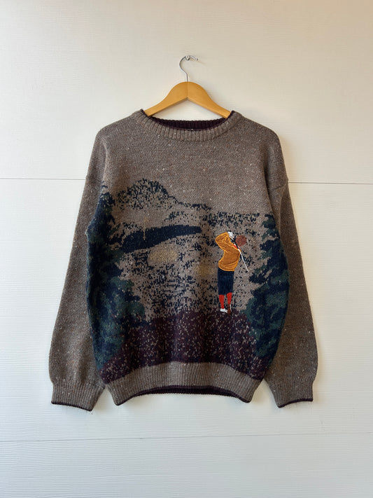 Golf knit sweater - M