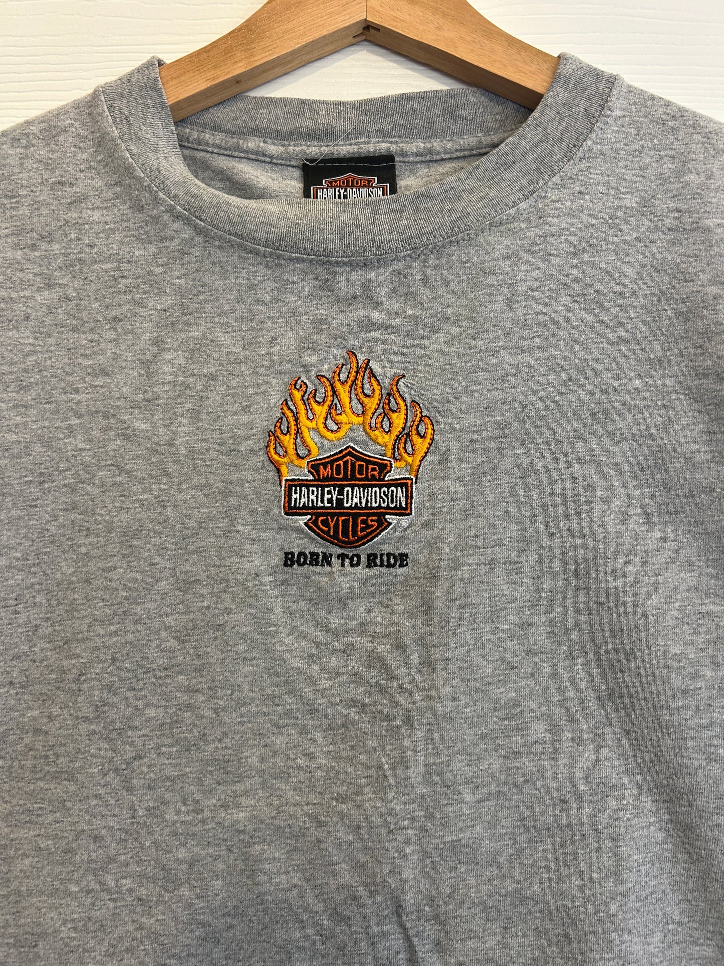 Harley embroidered baby tee - S