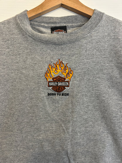 Harley embroidered baby tee - S