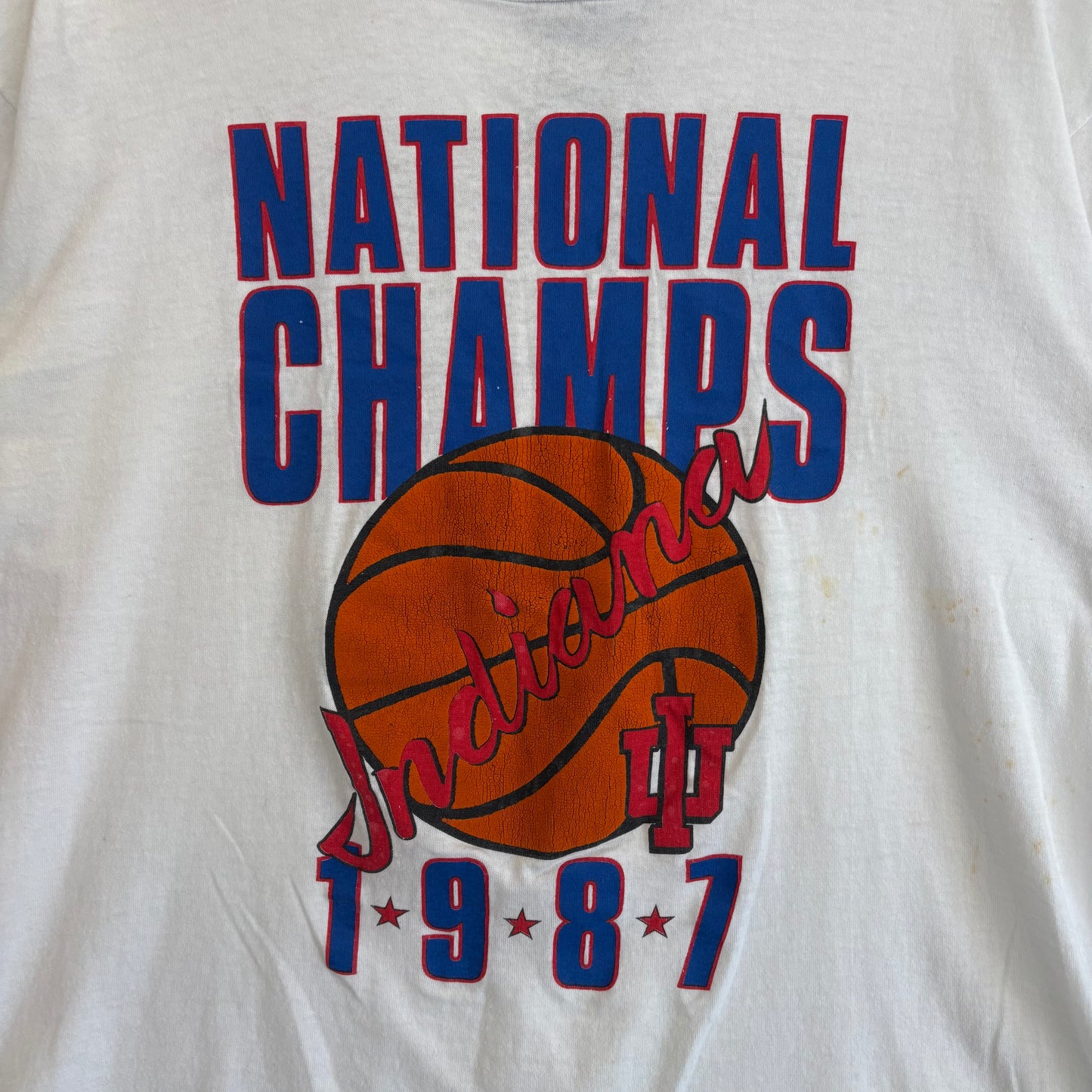 Vintage Indiana Hoosier National Champs Tee L