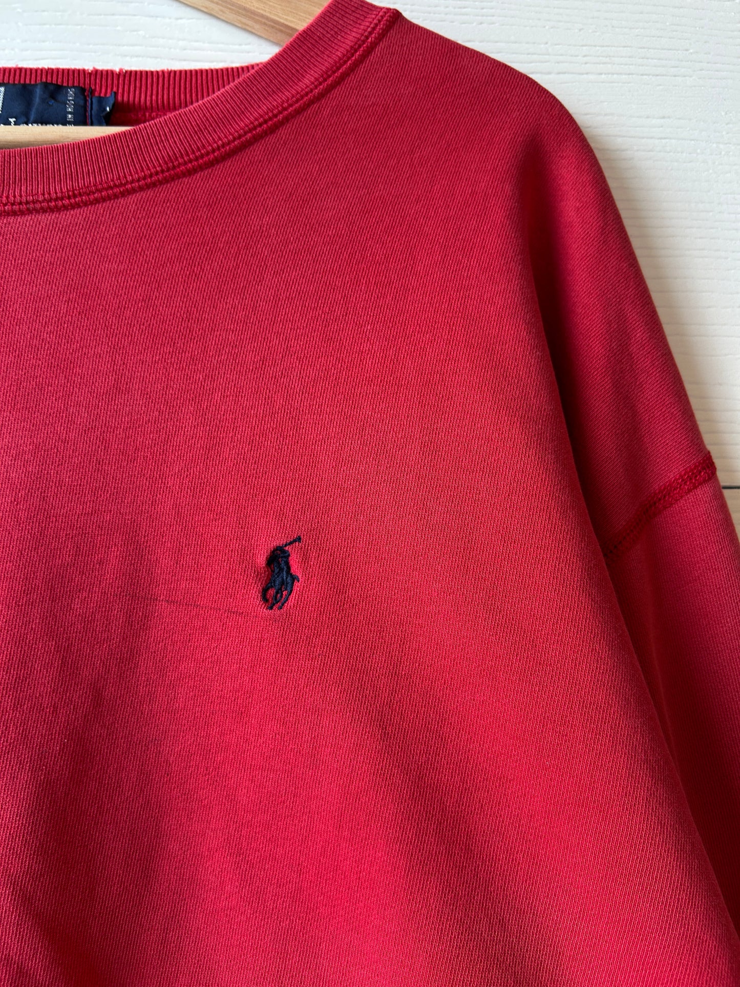 Red polo crew - L