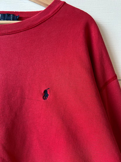 Red polo crew - L