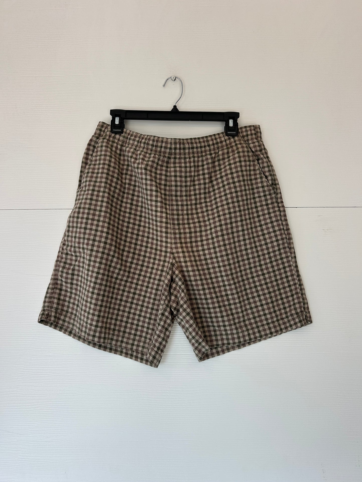 Plaid brown/green golf shorts - M