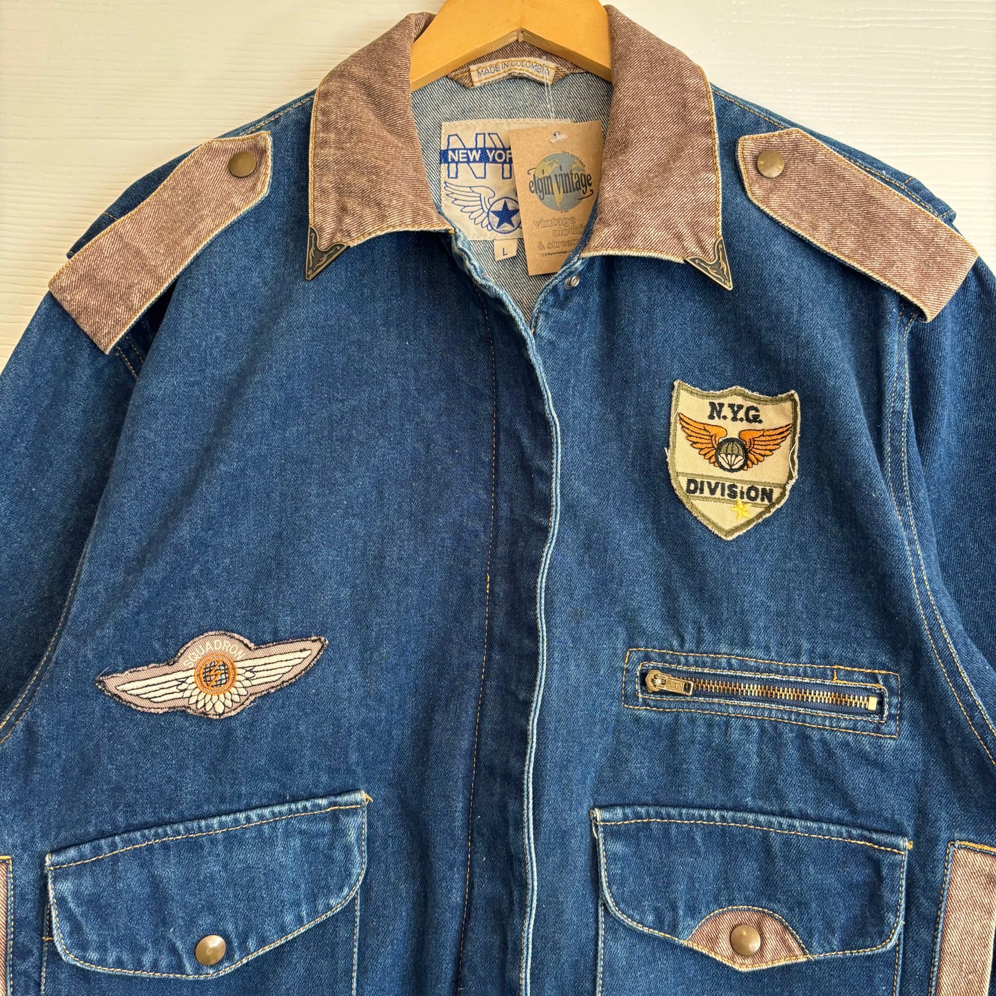 Vintage New York Girl Denim Jacket - L