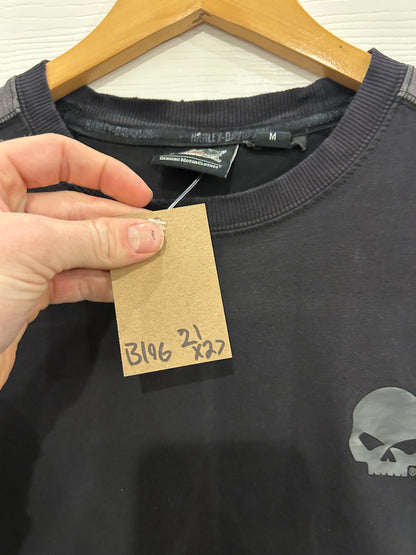 Y2K Harley skull long sleeve - M