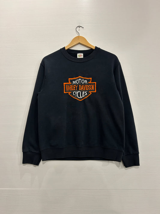 Vintage Embroidered Harley logo crewneck - S