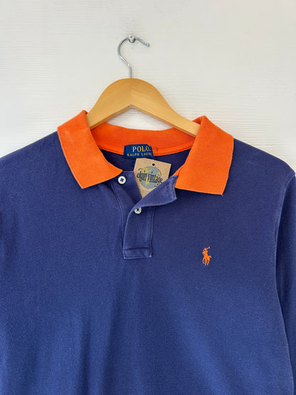 Ralph Lauren polo navy longsleeve - S