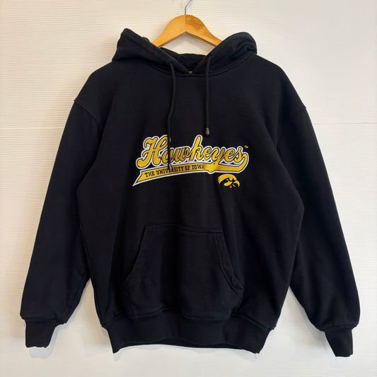 Vintage Double Layered Embroidered Iowa Hawkeyes Hoodie S