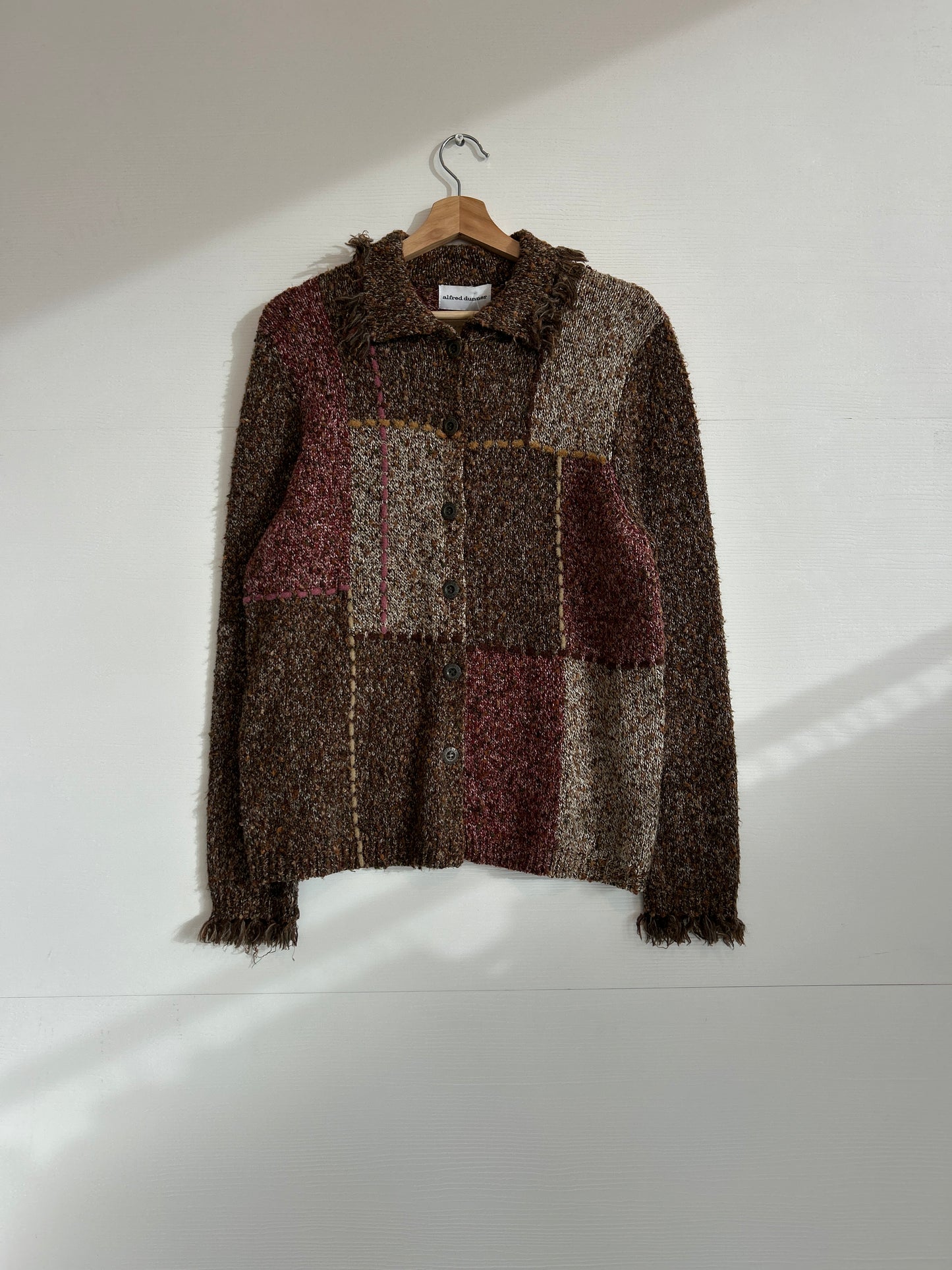 Alfred Dunner patched cardigan button down