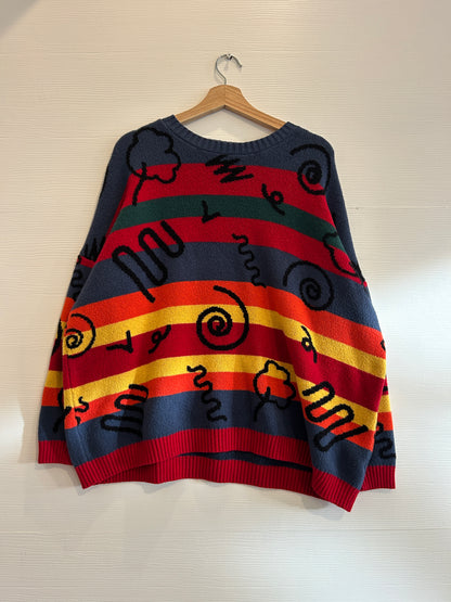 Y2K tide card log sweater