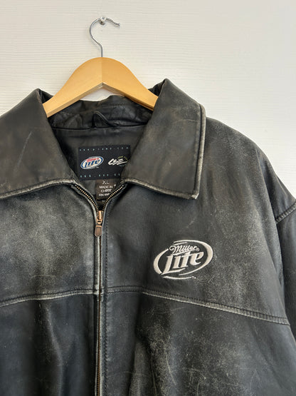 Vintage Miller Lite Harley leather jacket - XL