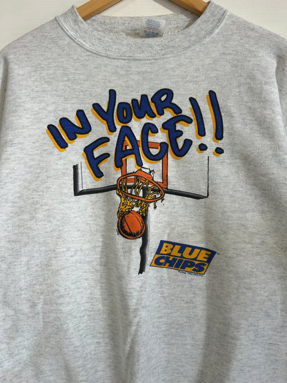 Vintage blue chips “in your face!!” Crew