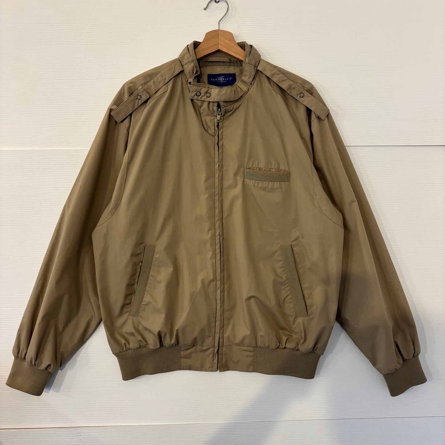 Vintage Township Tan Bomber Jacket - M