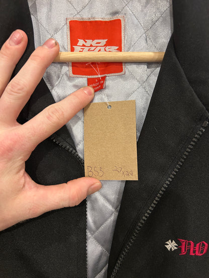 Vintage No fear cropped biker jacket