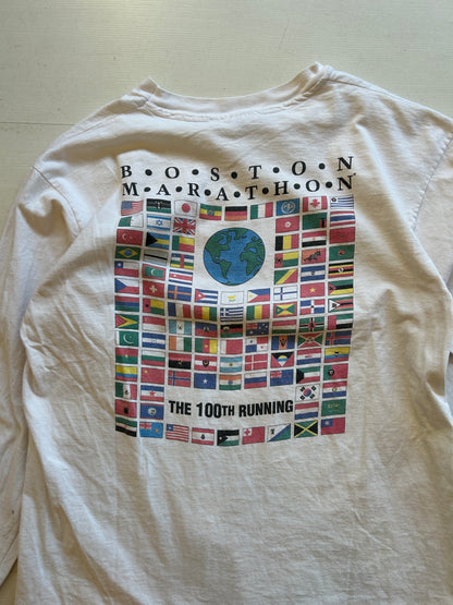 Vintage Boston Marathon Flag tee