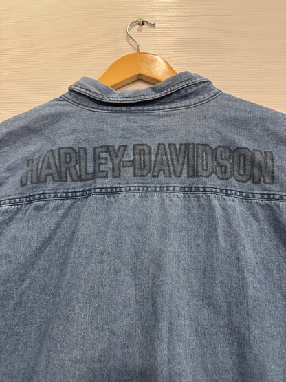 vintage Harley-Davidson denim button-up - XXL