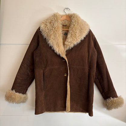 Vintage Fur Suede Leather Jacket - M