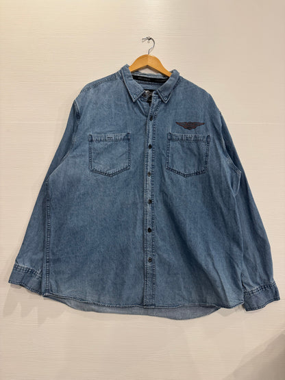 vintage Harley-Davidson denim button-up - XXL