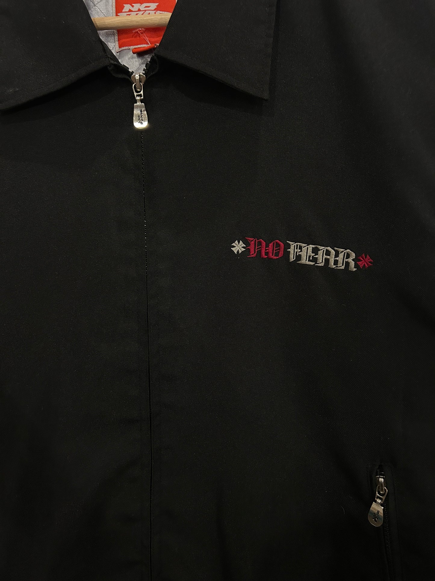 Vintage No fear cropped biker jacket