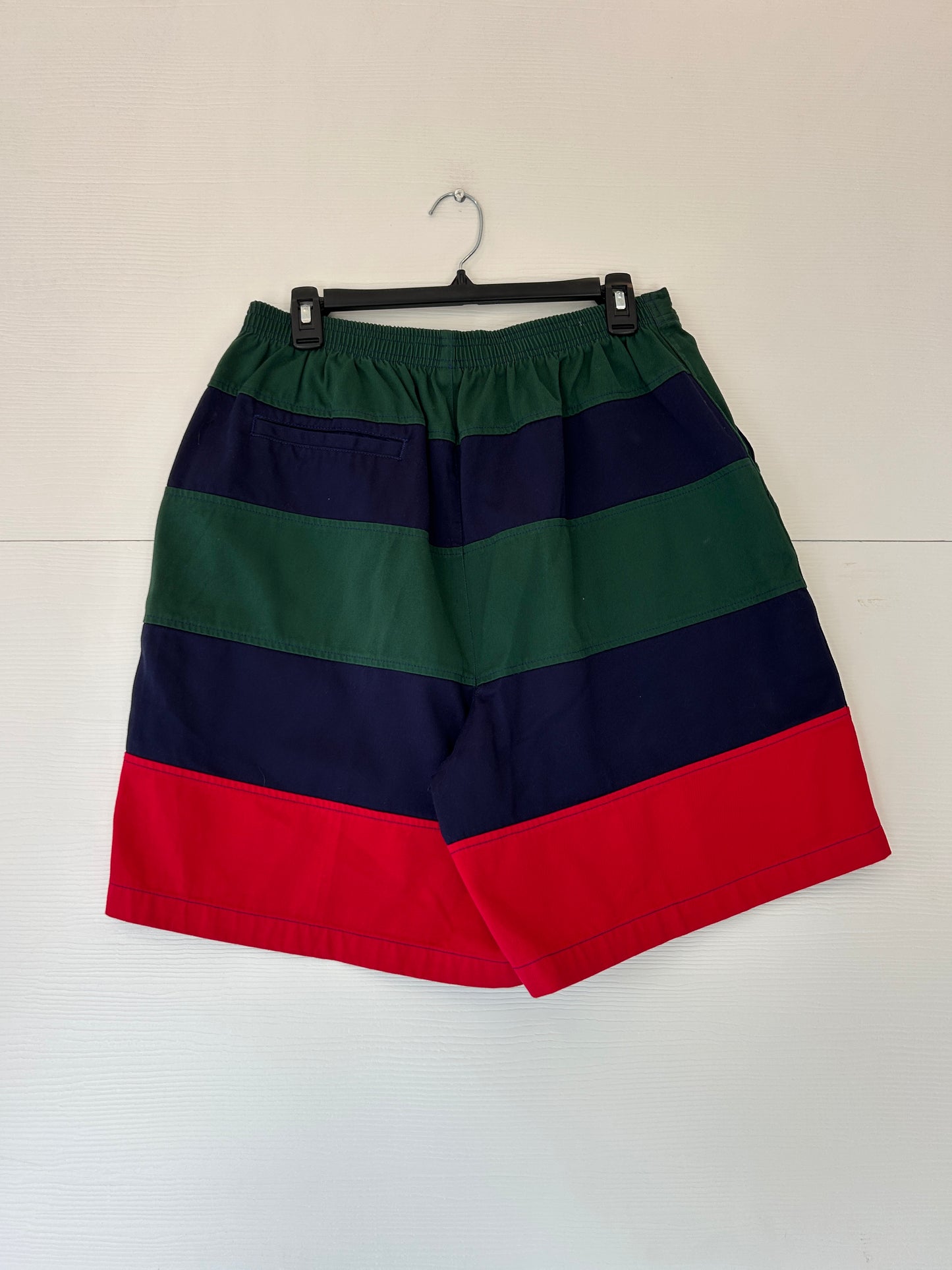 Lands end striped golf shorts - S