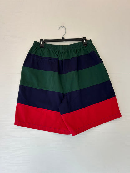 Lands end striped golf shorts - S