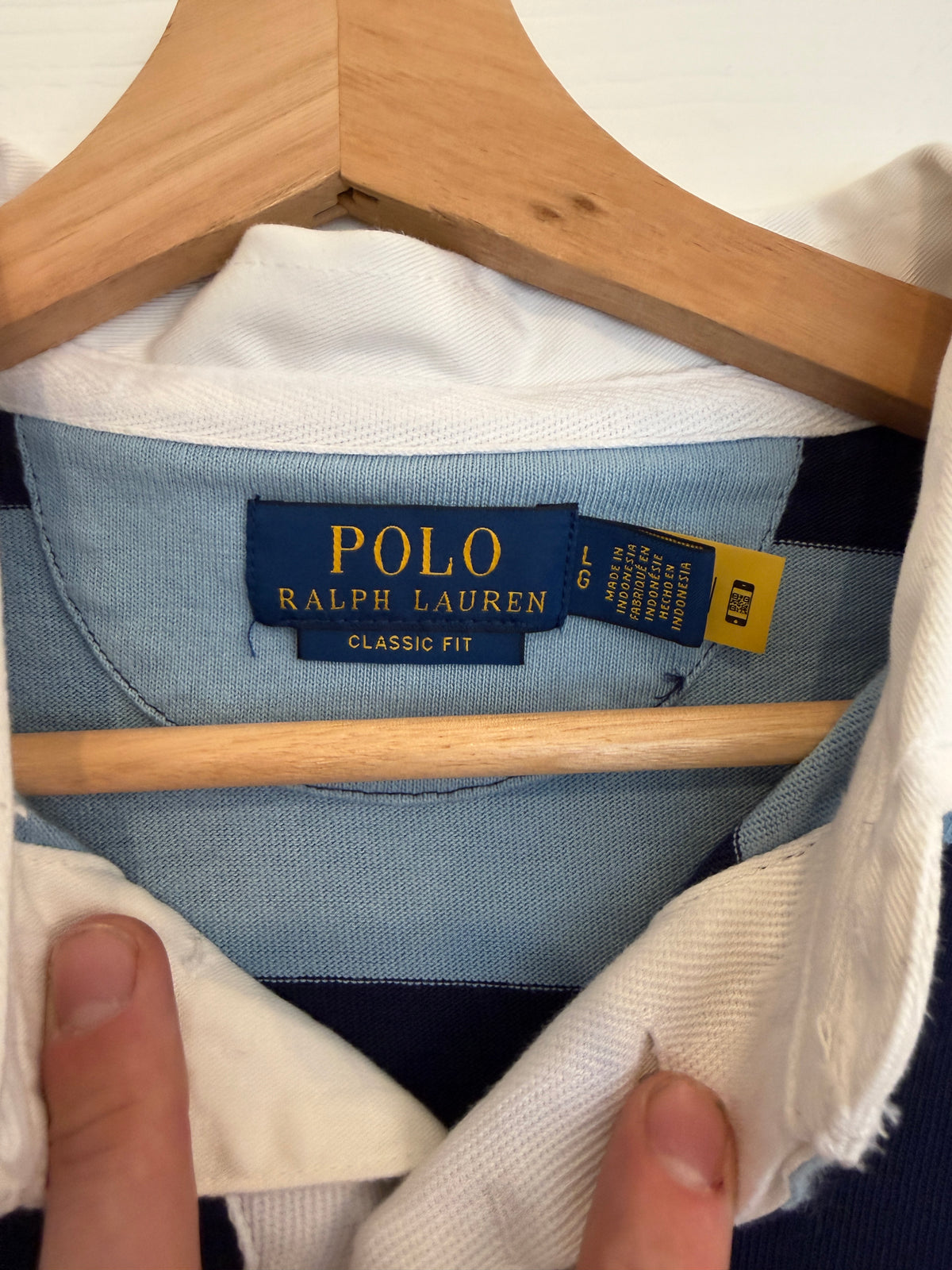 Polo striped longsleeve - L