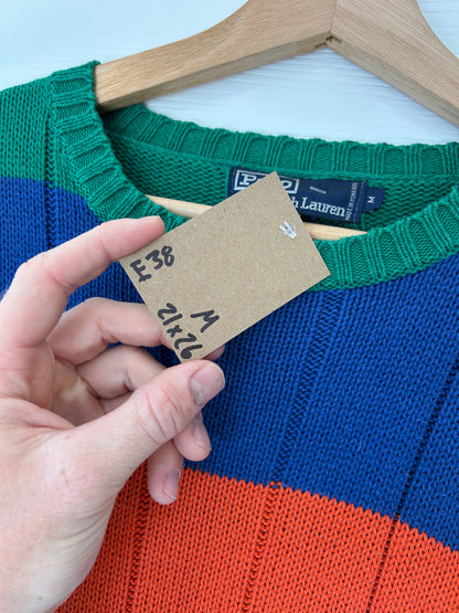 striped Ralph Lauren polo sweater - M