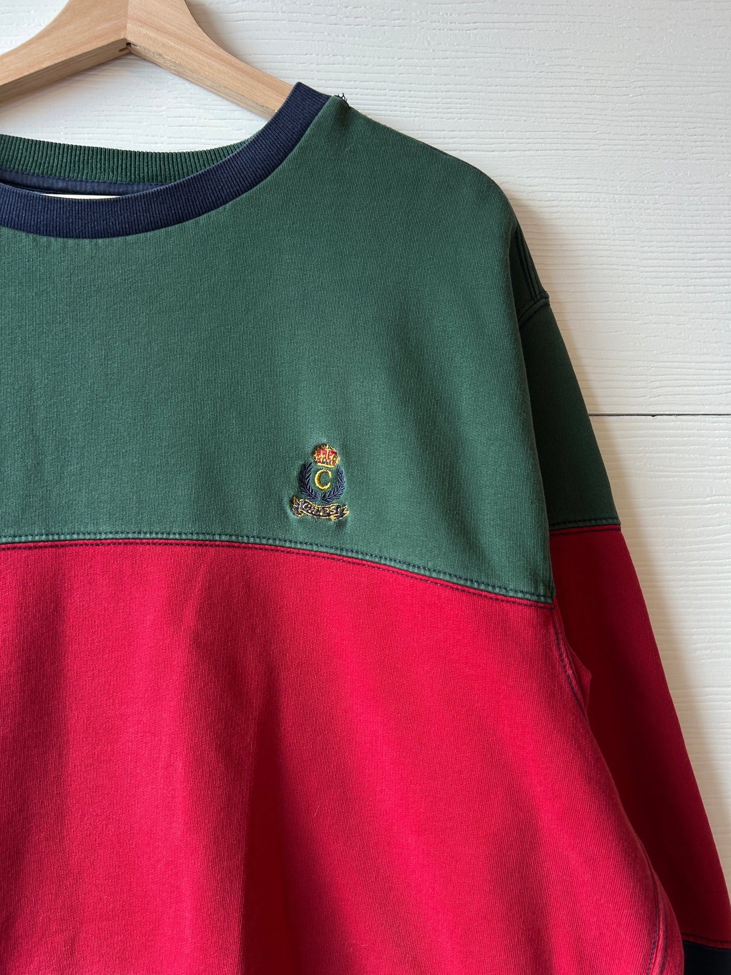 Chaps color block crew - XL